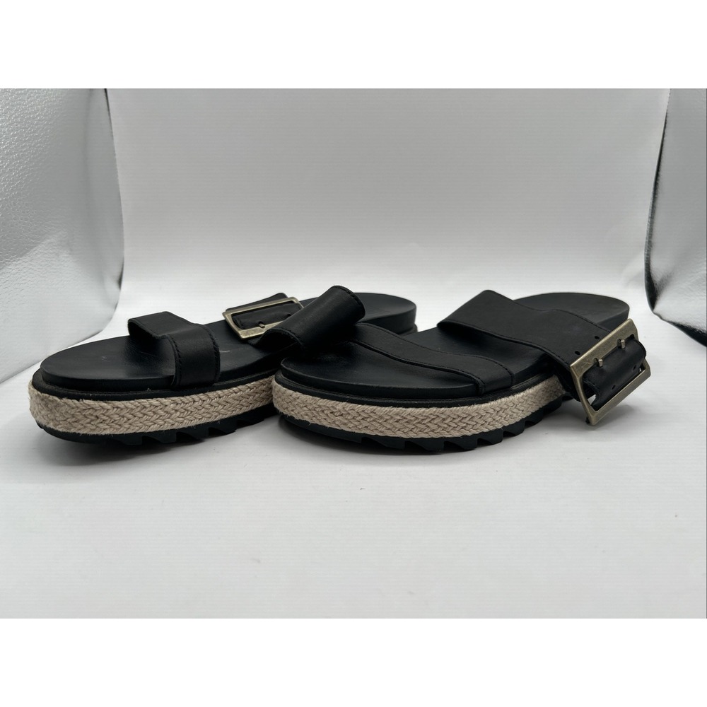 Sorel Womens Roaming Buckle Slide Jute Size‎ 8 Black